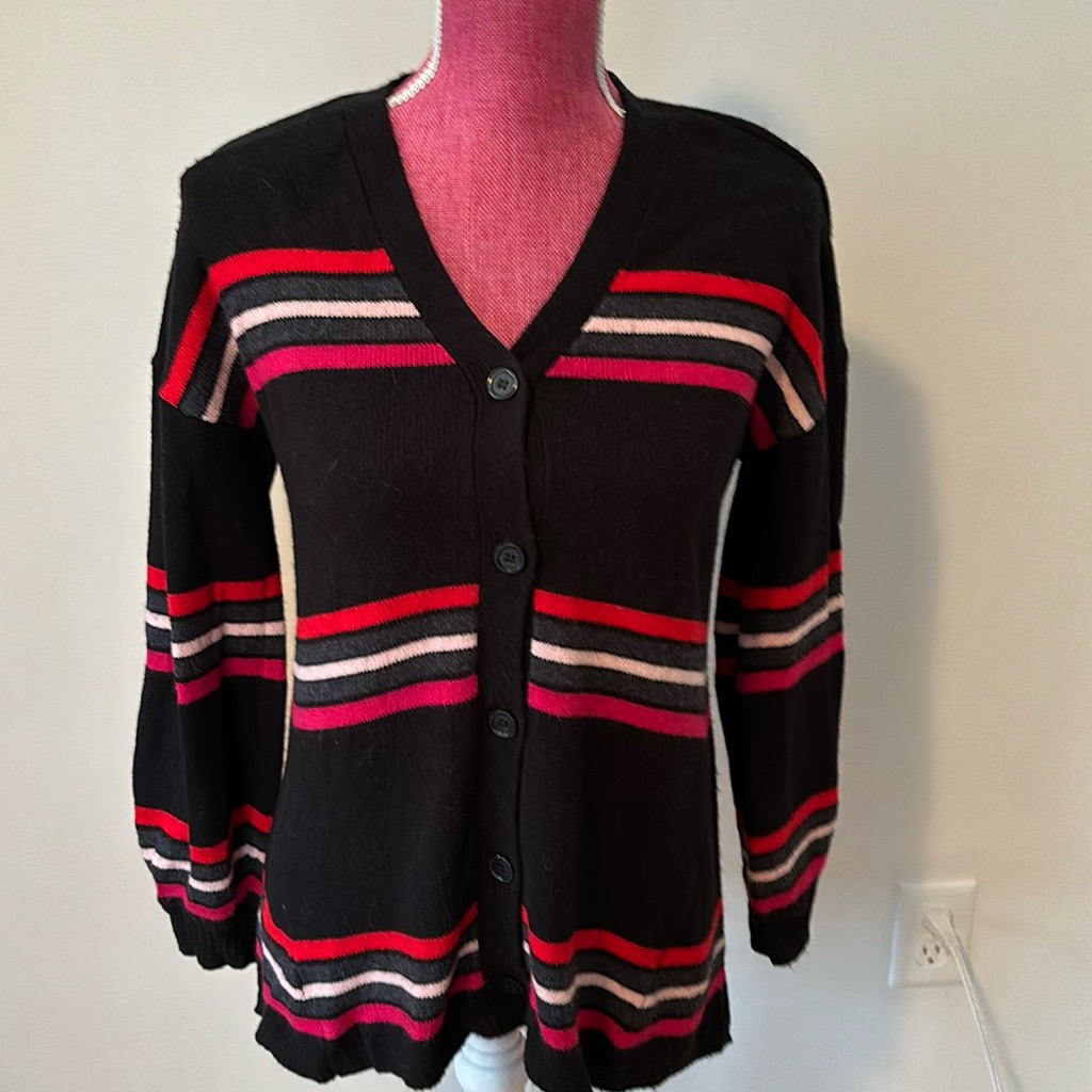 Democracy Stripped Girlfriend Cardigan Size Xs